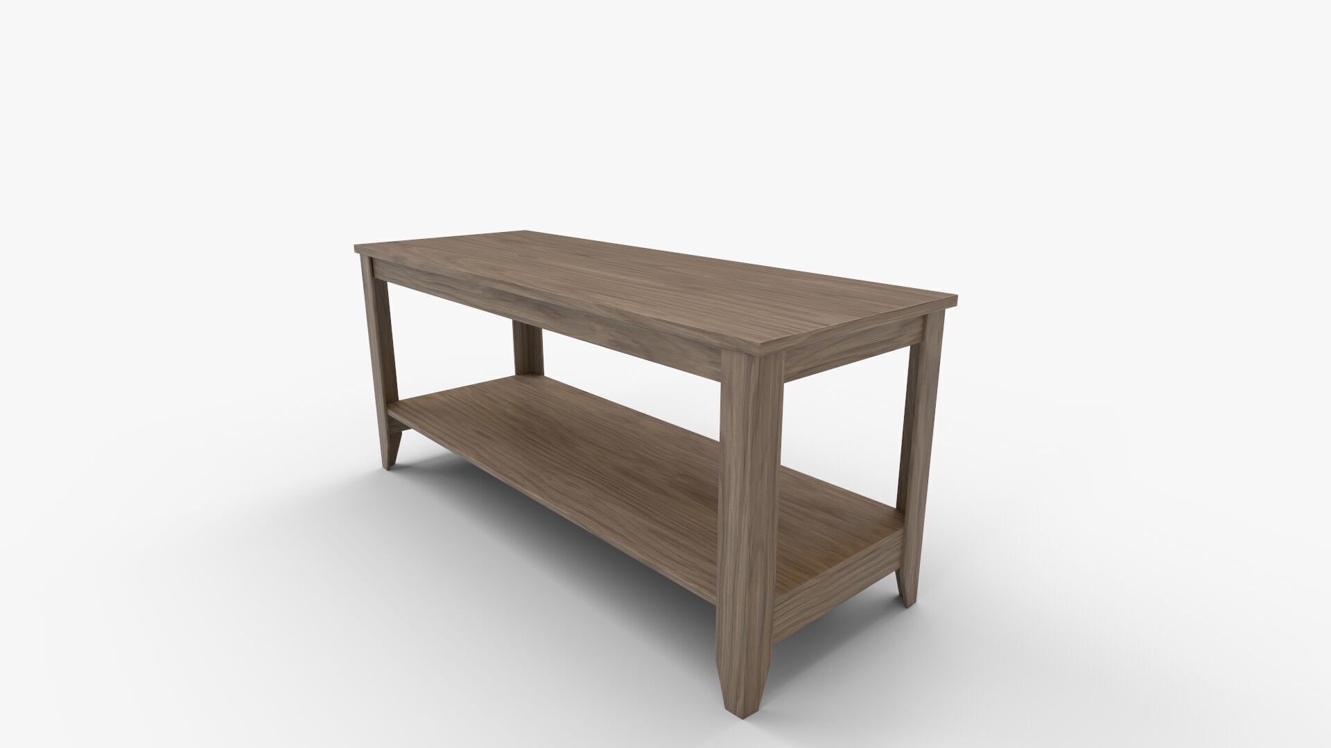 Solid Wood Console Table 3D model_7