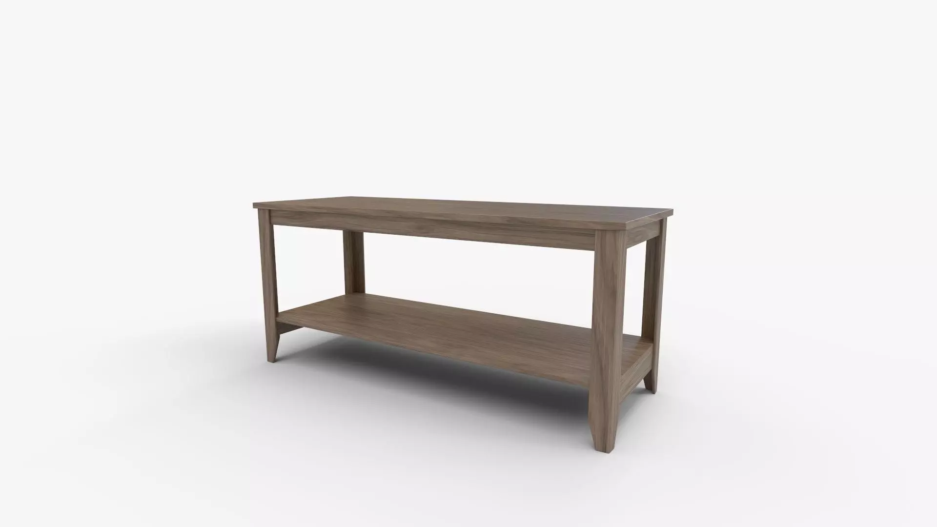 Solid Wood Console Table 3D model_0