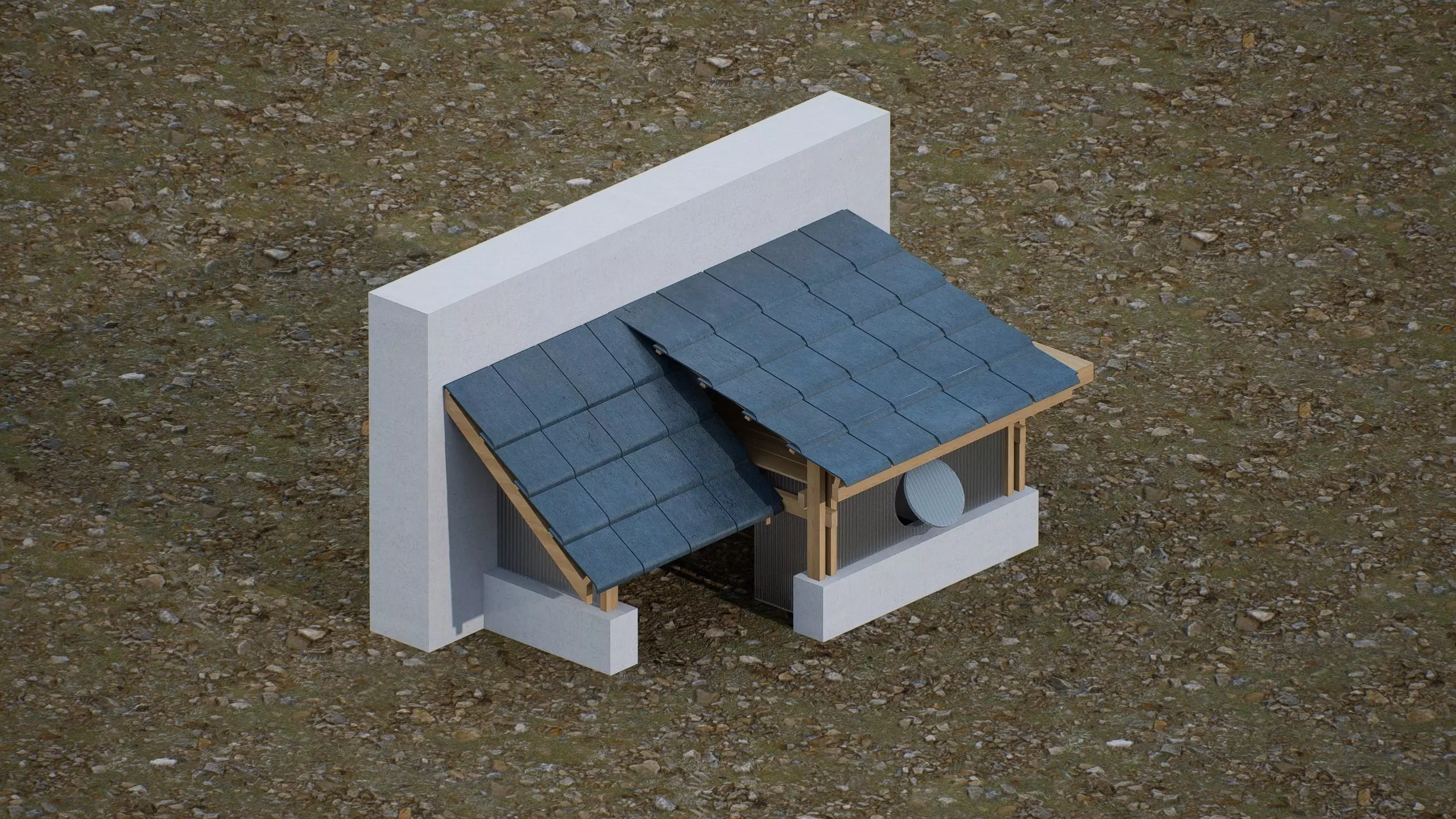 Dog house Low-poly 3D model