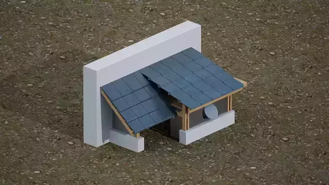 Dog house Low-poly 3D model