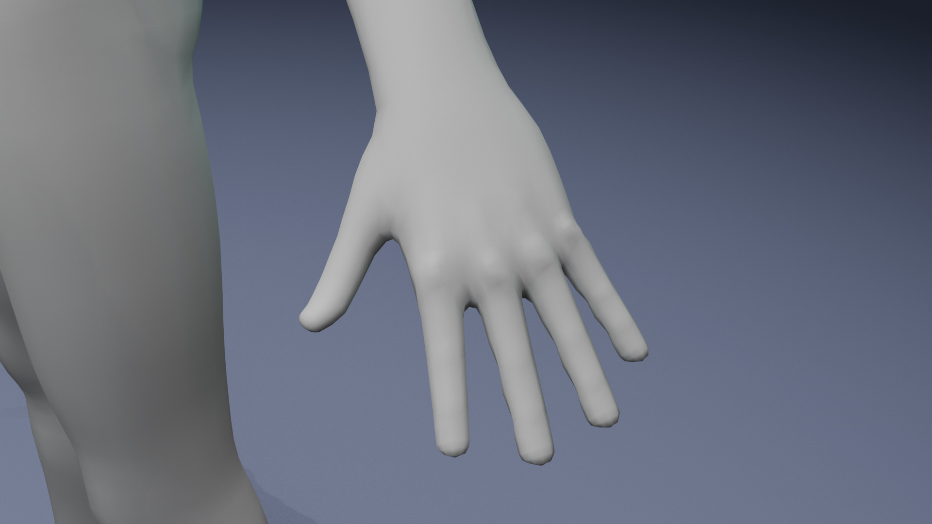 Stylized Boy Body Base Mesh Rigged with IK FK Switch Low-poly 3D model_13