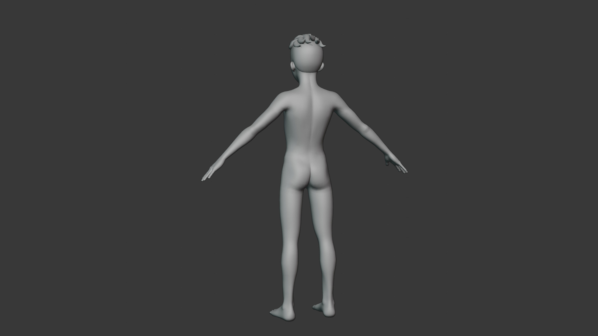 Stylized Boy Body Base Mesh Rigged with IK FK Switch Low-poly 3D model_15