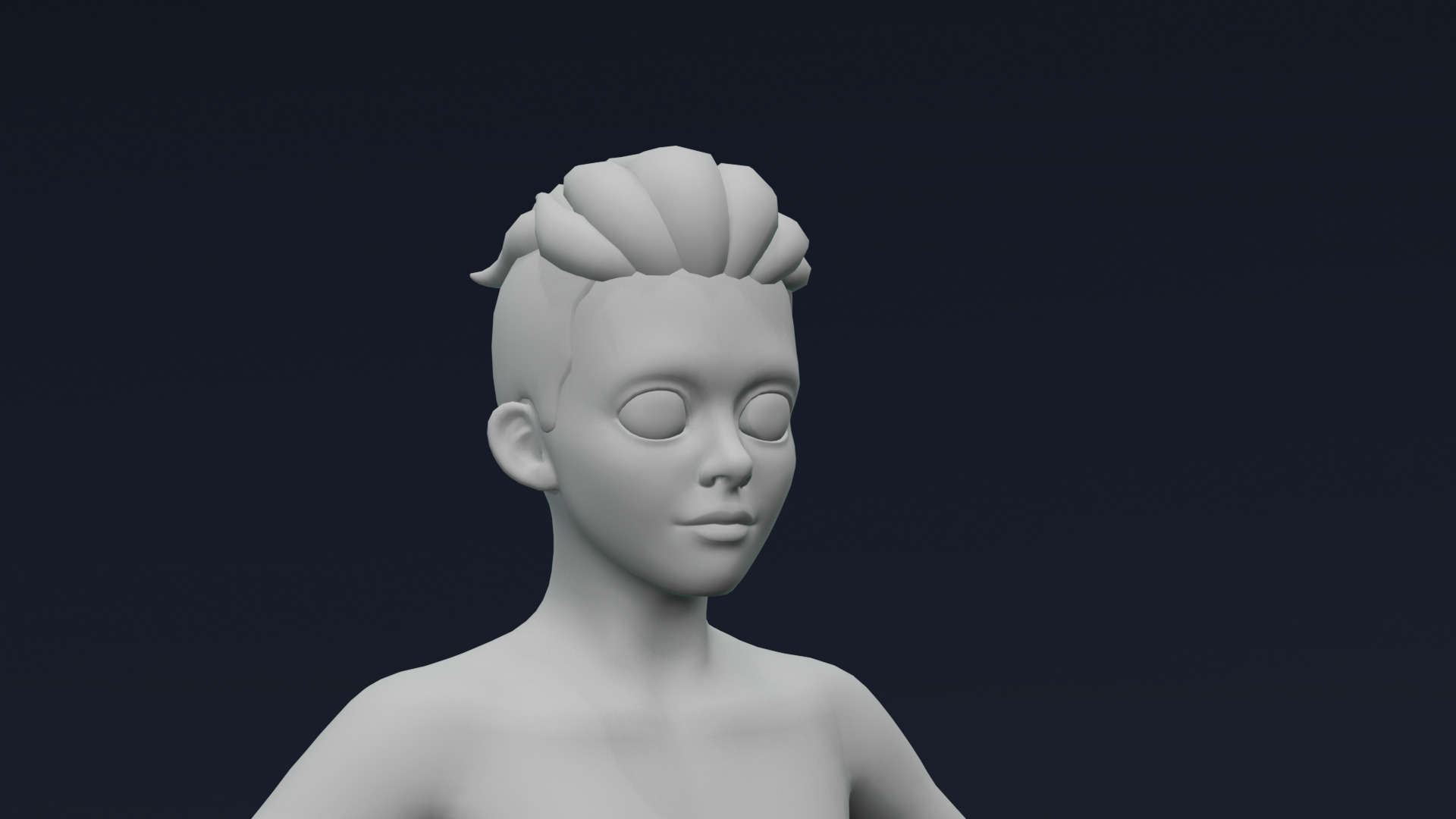 Stylized Boy Body Base Mesh Rigged with IK FK Switch Low-poly 3D model_7
