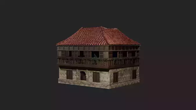 Asian Heritage House Wooden Concrete