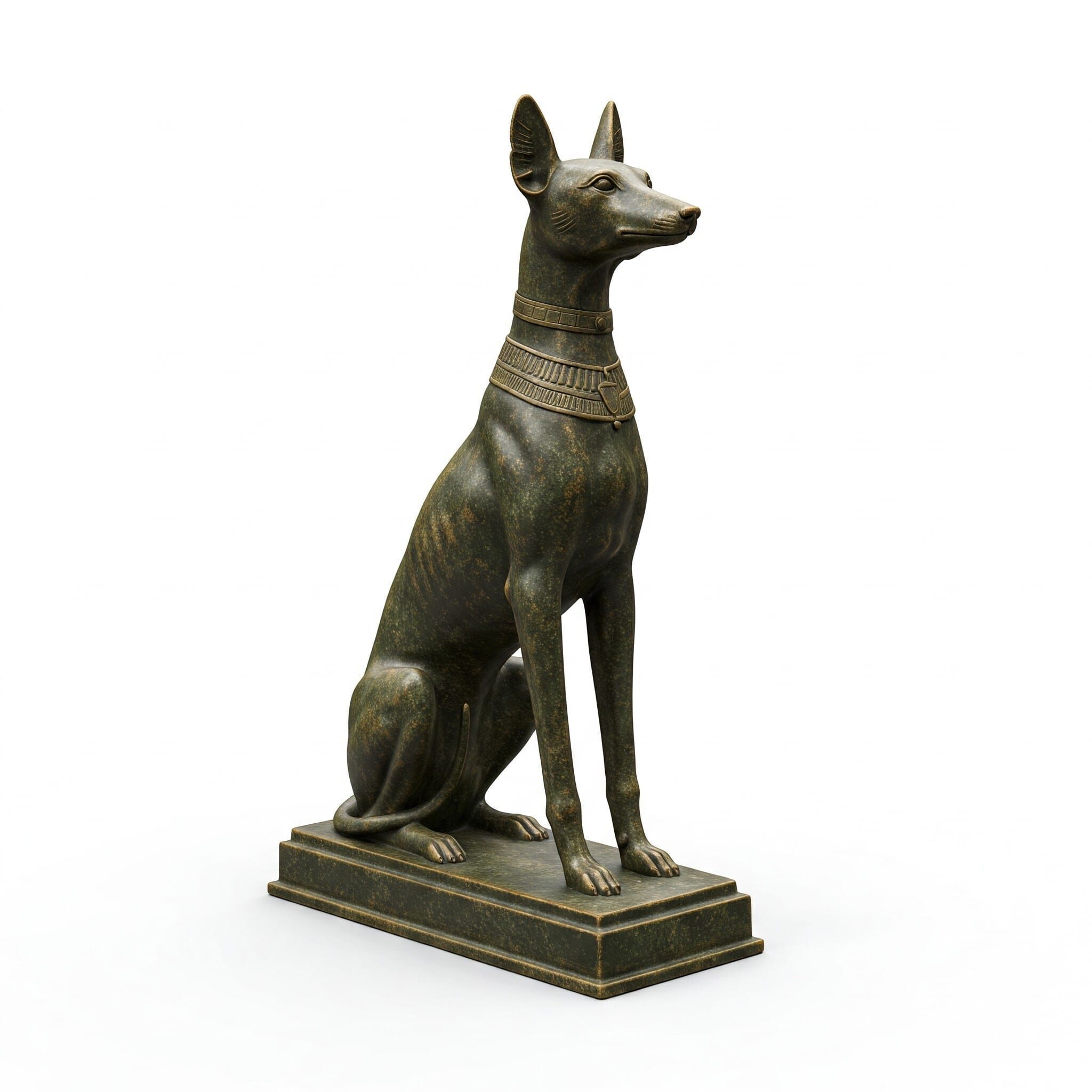 Victorian  Egyptian Dog Sculpture 3D Model STL FBX OBJ GLB 3D print model_11