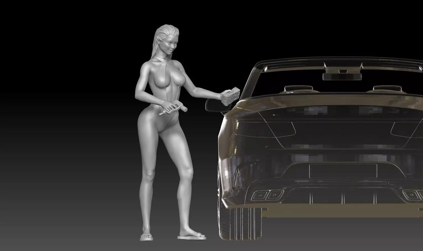 car wash girl 2025 1 3D print model