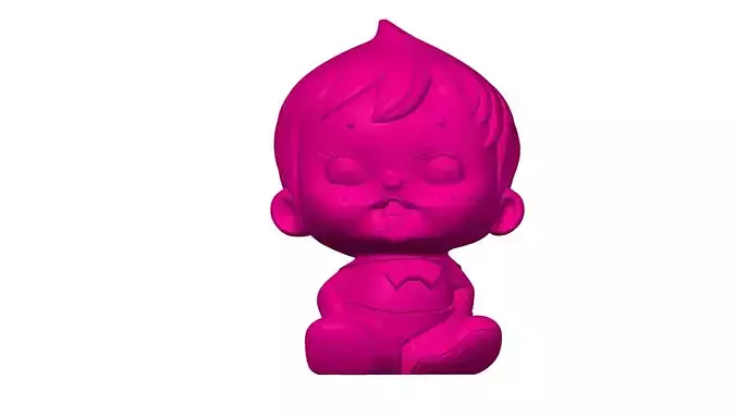 80s Vintage Cute Cartoon Figure 3D Print Model