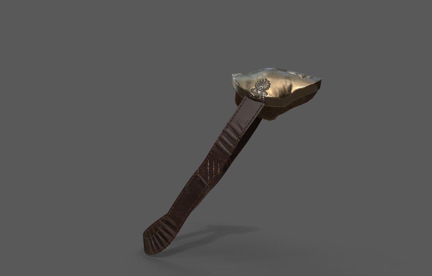 Steampunk Shoulder pad Low-poly 3D model_1