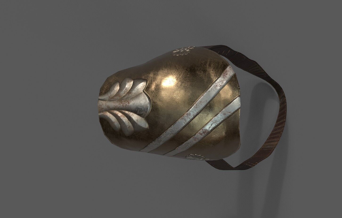 Steampunk Shoulder pad Low-poly 3D model_4