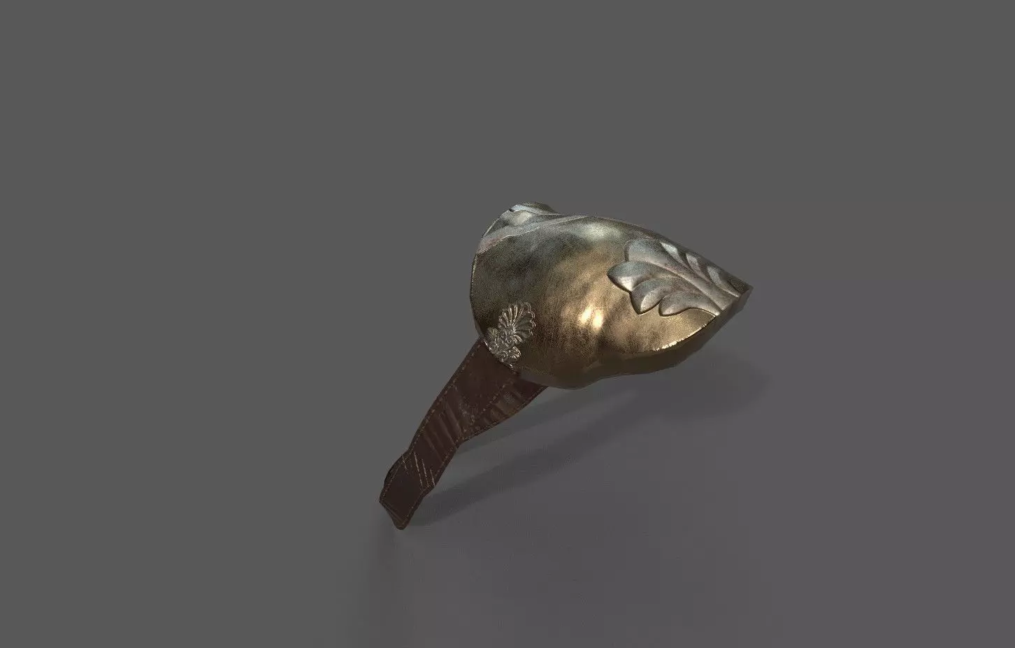 Steampunk Shoulder pad Low-poly 3D model_0