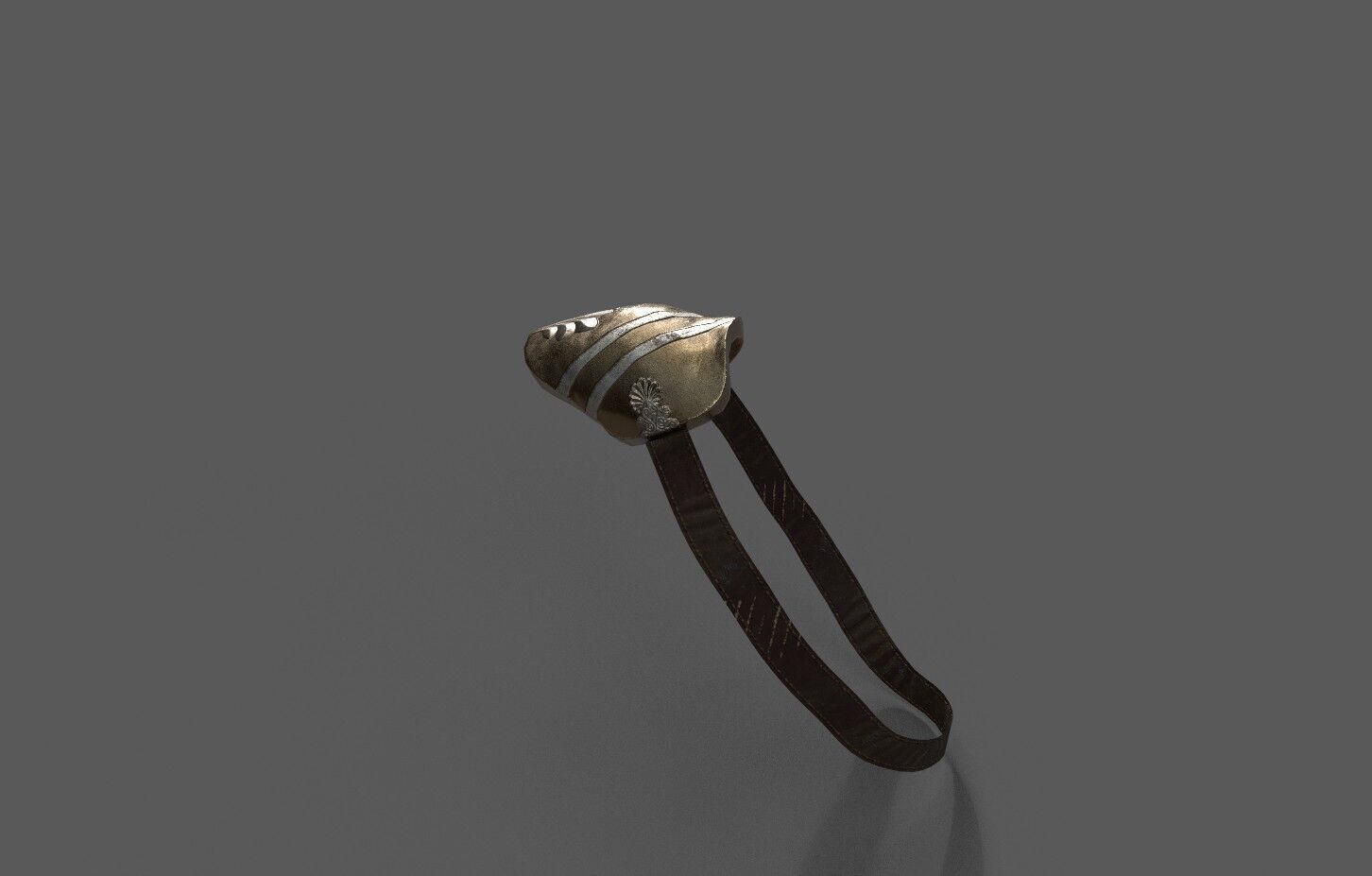 Steampunk Shoulder pad Low-poly 3D model_3