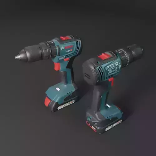 Realistic Power Tool Bosch Brushless Drill with PBR Texture