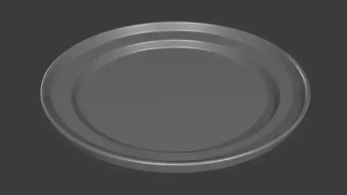 Realistic Ceramic Dinner Plate  Game Ready Low Poly