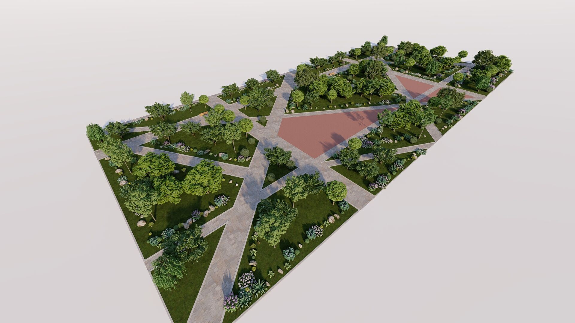 public park-Private Park Landscape 3D model_10