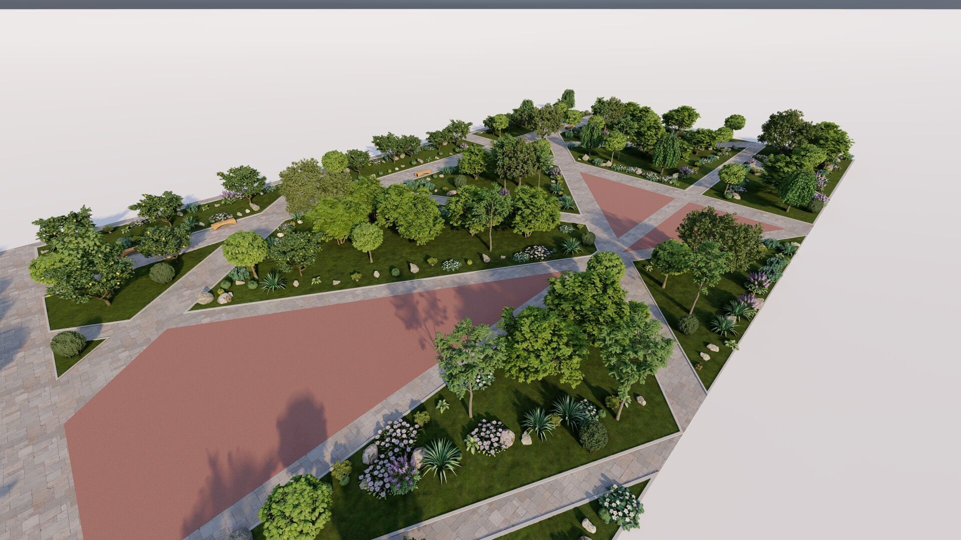 public park-Private Park Landscape 3D model_14