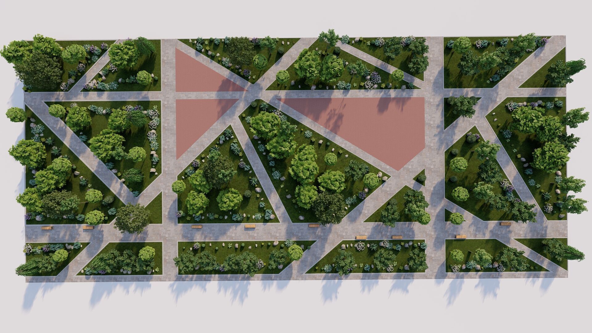 public park-Private Park Landscape 3D model_4