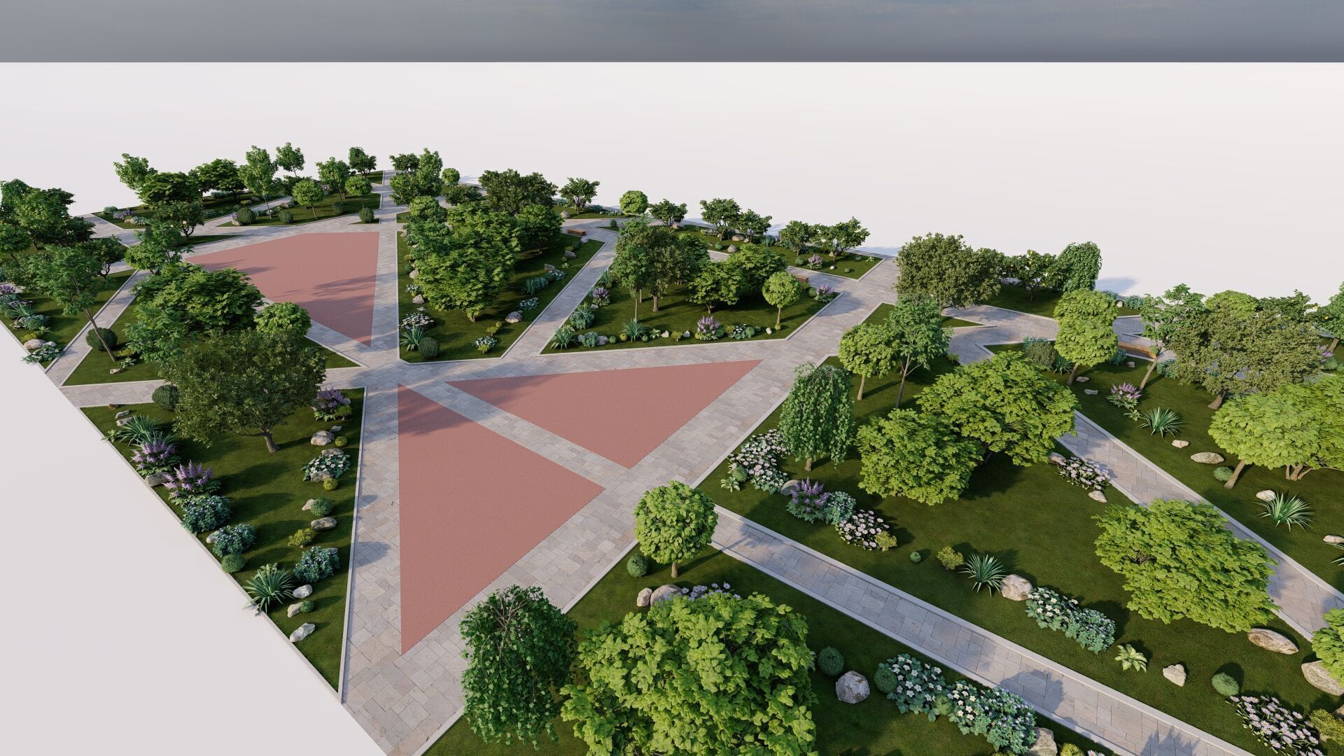 public park-Private Park Landscape 3D model_11
