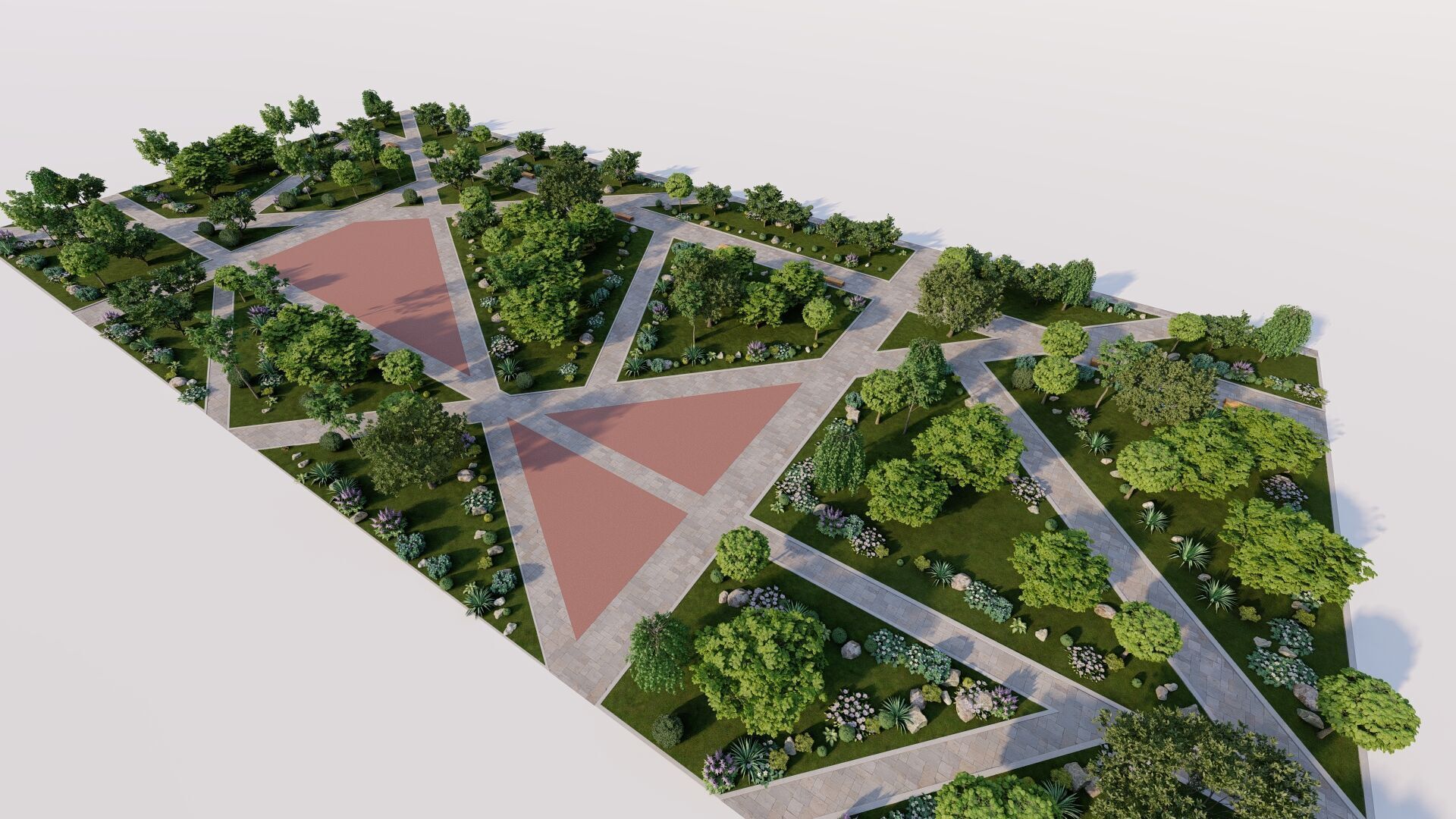 public park-Private Park Landscape 3D model_3