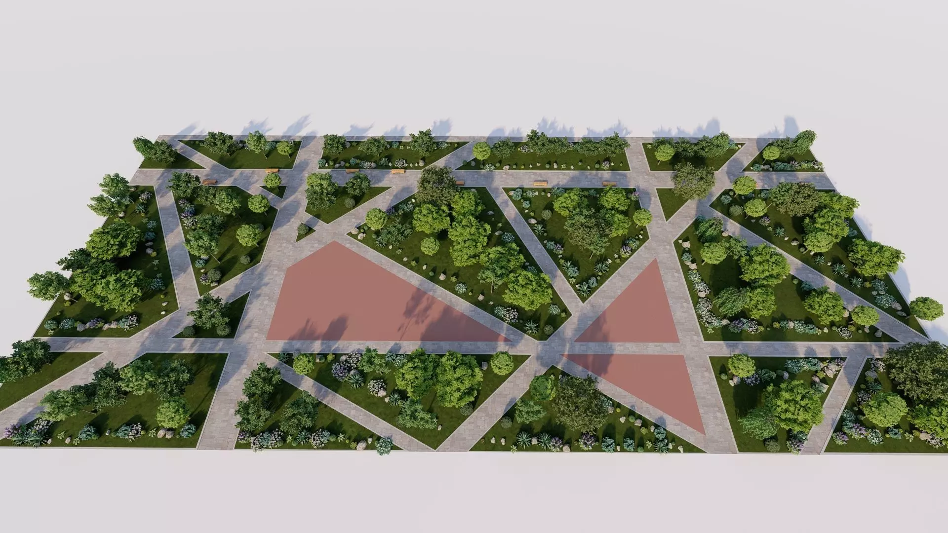 public park-Private Park Landscape 3D model_0