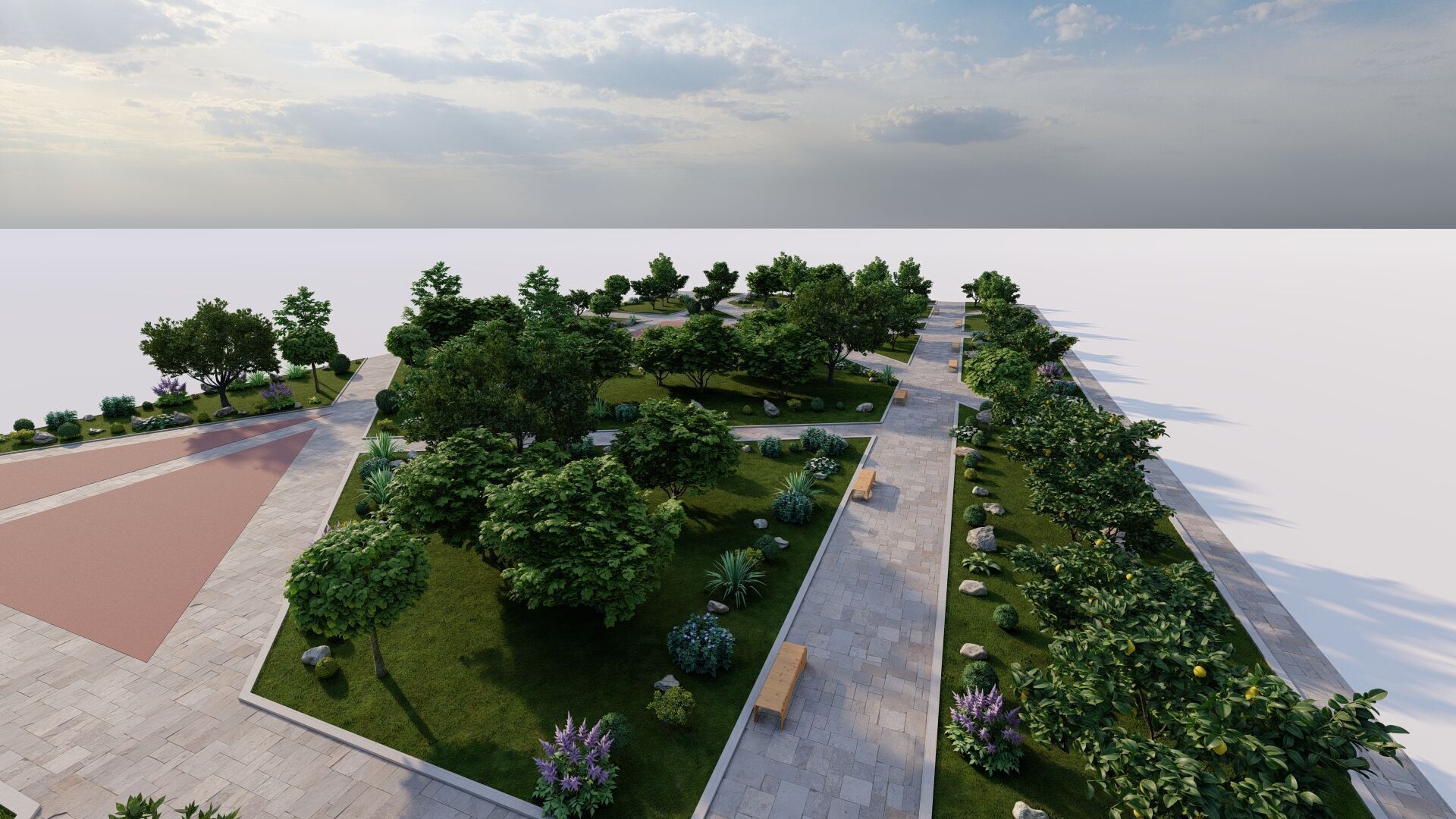 public park-Private Park Landscape 3D model_20