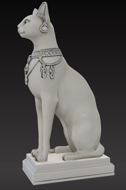 Victorian Style  Egyptian Cat Sculpture 3D Model STL FBX OBJ GLB 3D print model_6