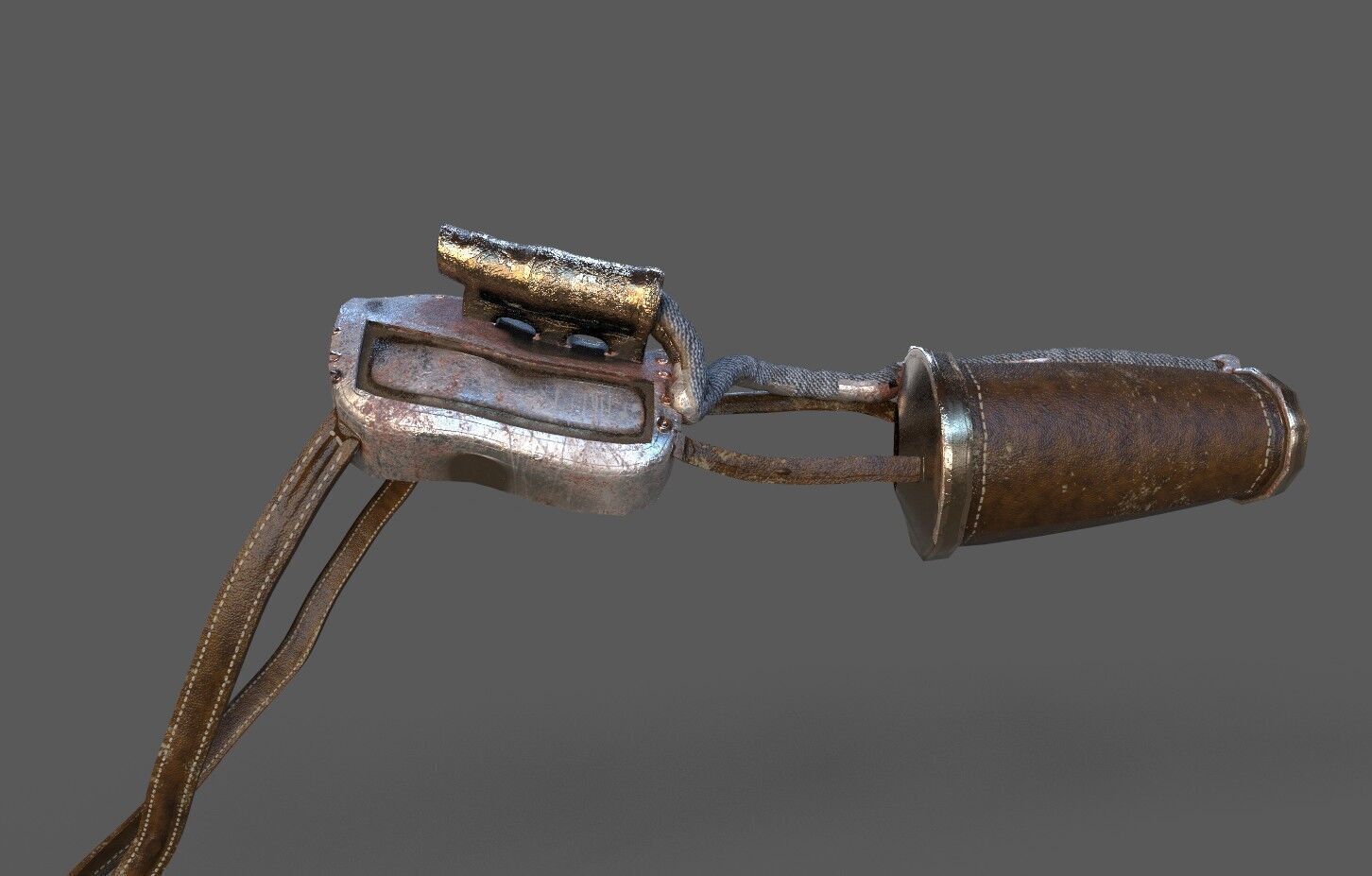  Steampunk  Shoulder pad Low-poly 3D model_2