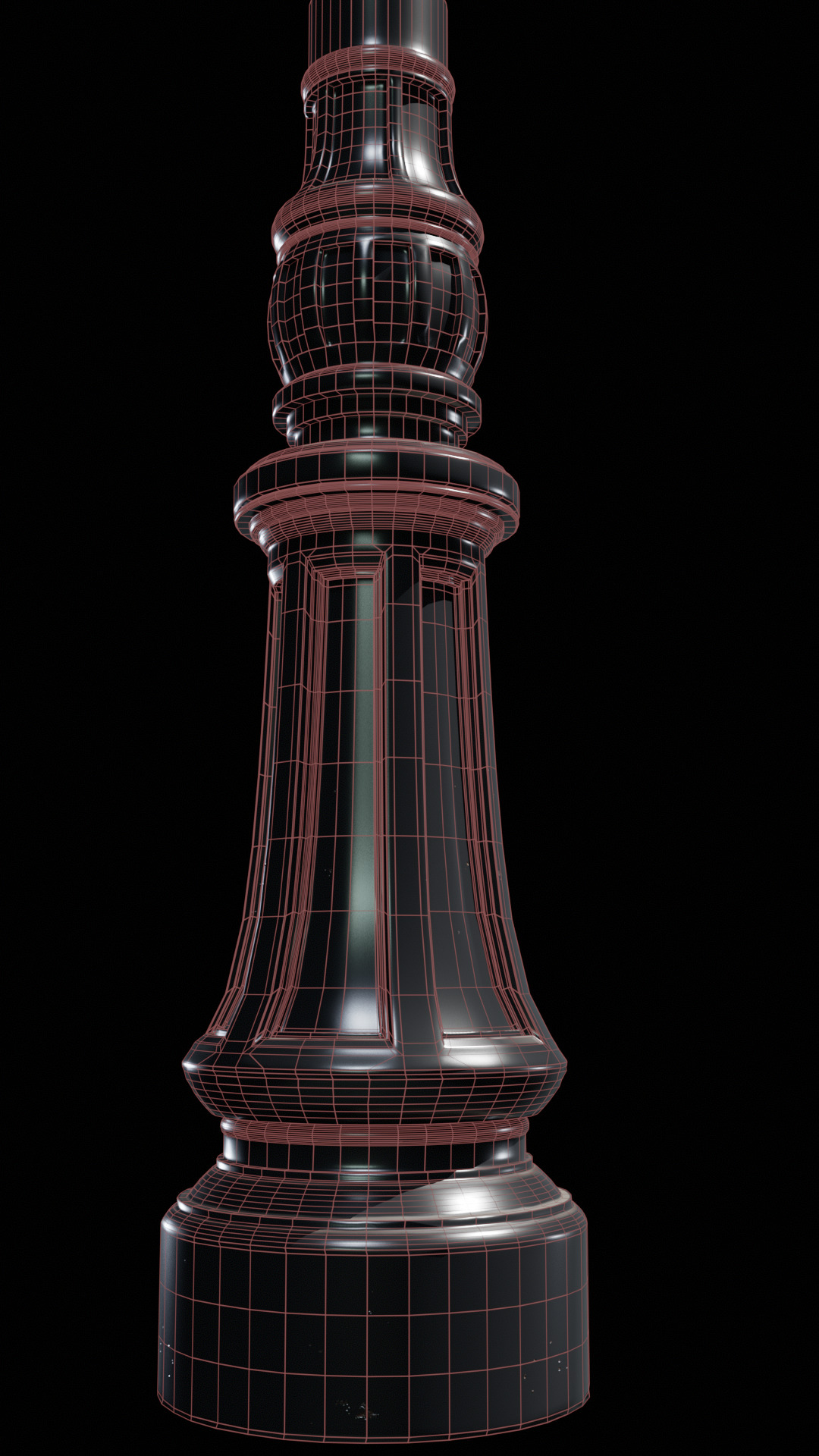 Old lamp posts and wall lamps and emissive vintage bulbs bundle 3D model_46