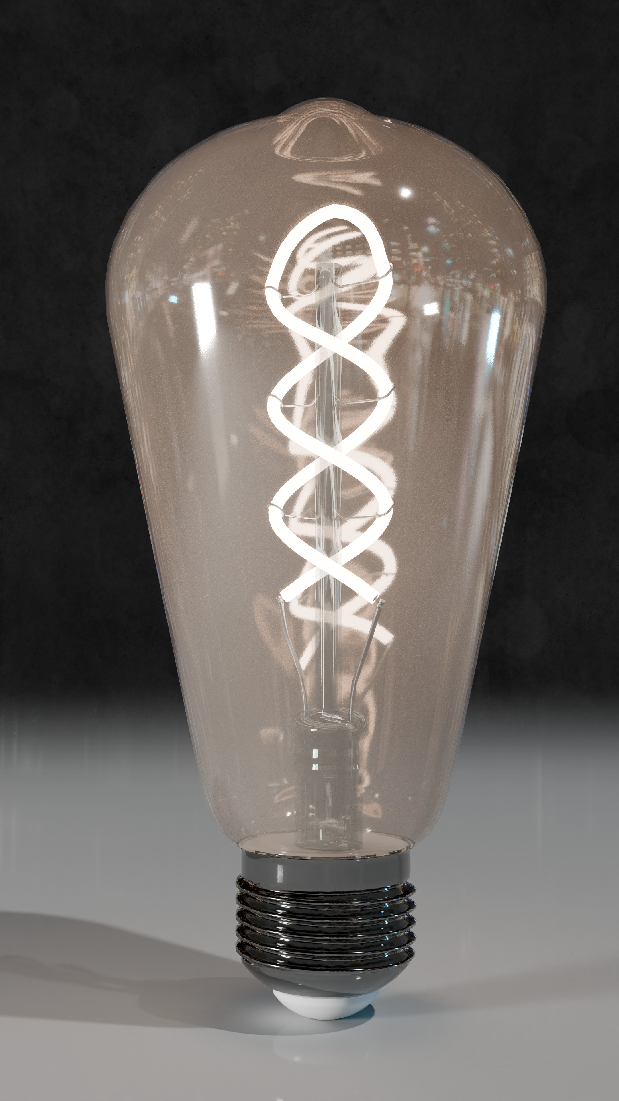 Old lamp posts and wall lamps and emissive vintage bulbs bundle 3D model_22