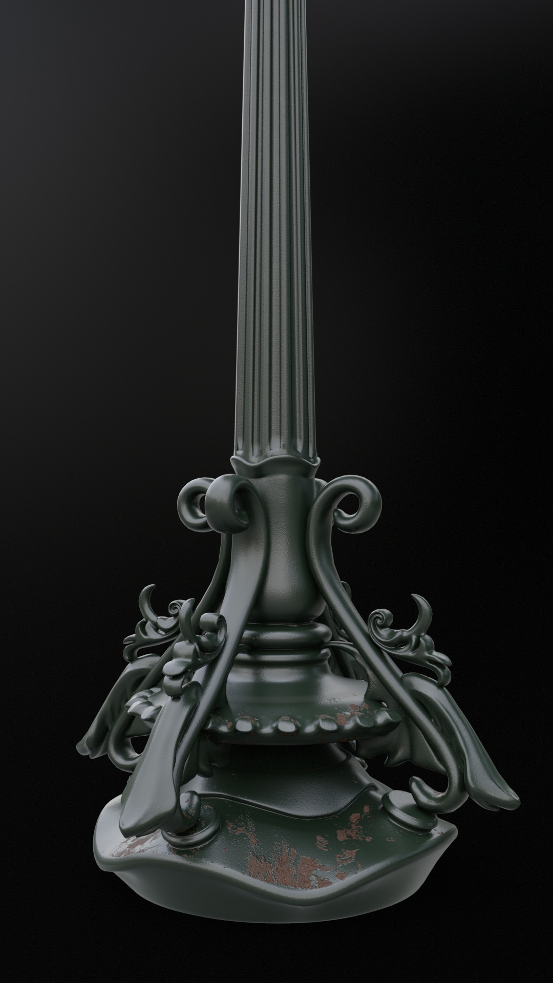 Old lamp posts and wall lamps and emissive vintage bulbs bundle 3D model_39