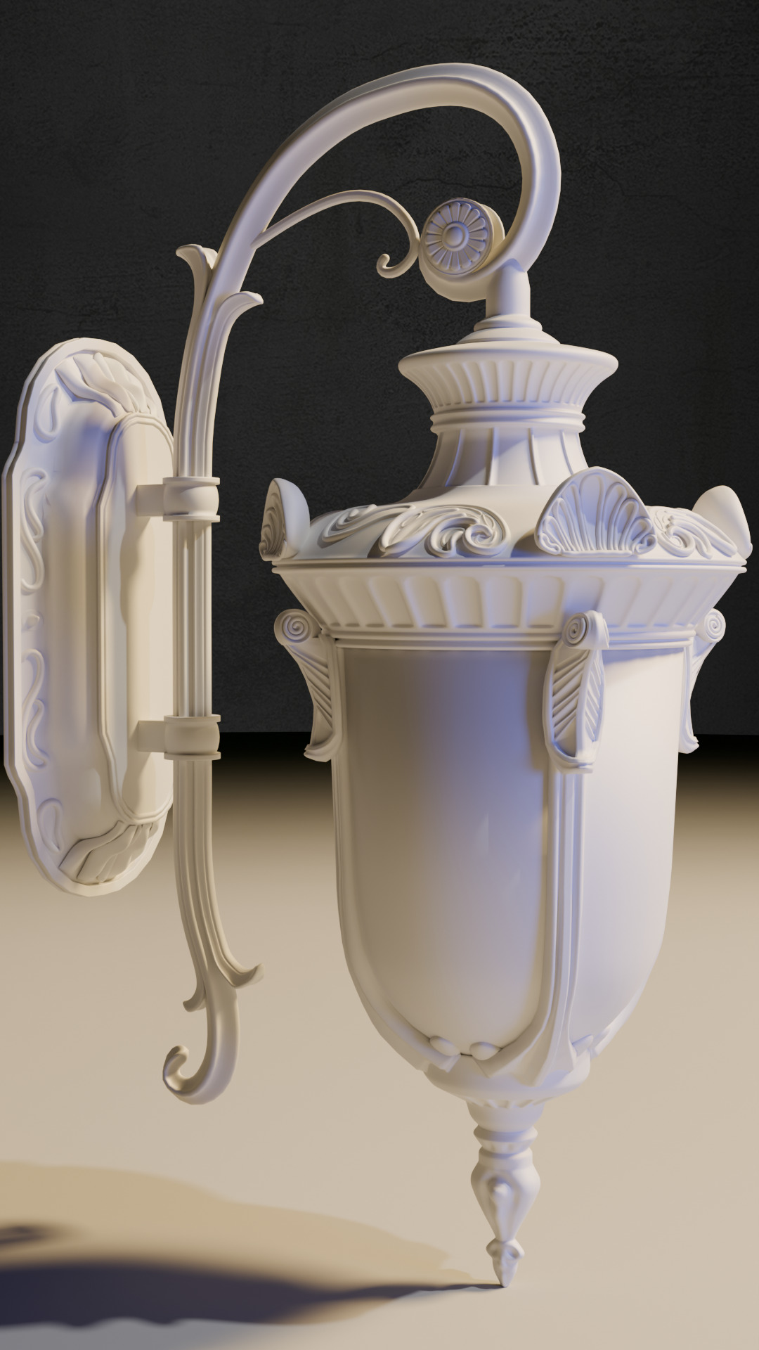 Old lamp posts and wall lamps and emissive vintage bulbs bundle 3D model_65