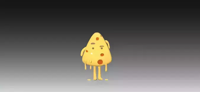  Cheese Character 3D Model