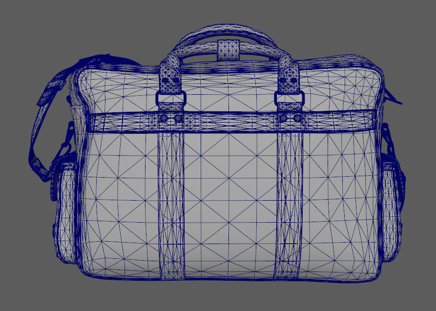 everett leather briefcase bag Low-poly 3D model_5