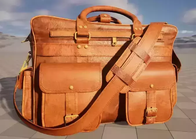 everett leather briefcase bag