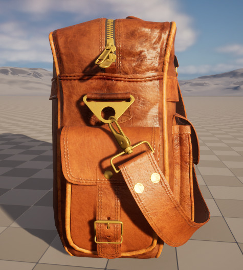 everett leather briefcase bag Low-poly 3D model_2