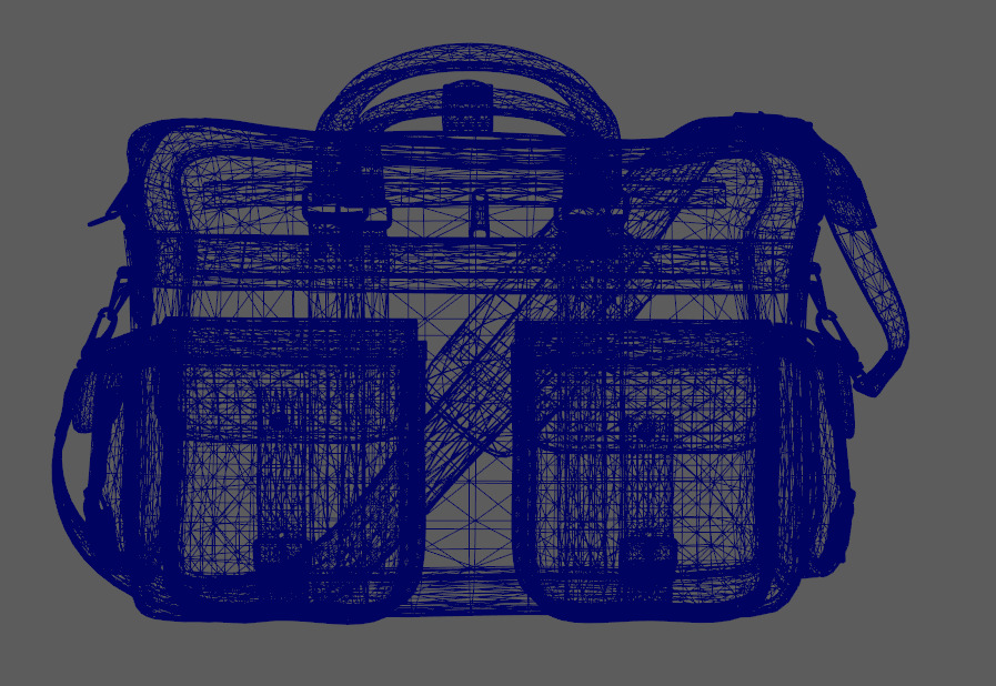 everett leather briefcase bag Low-poly 3D model_6