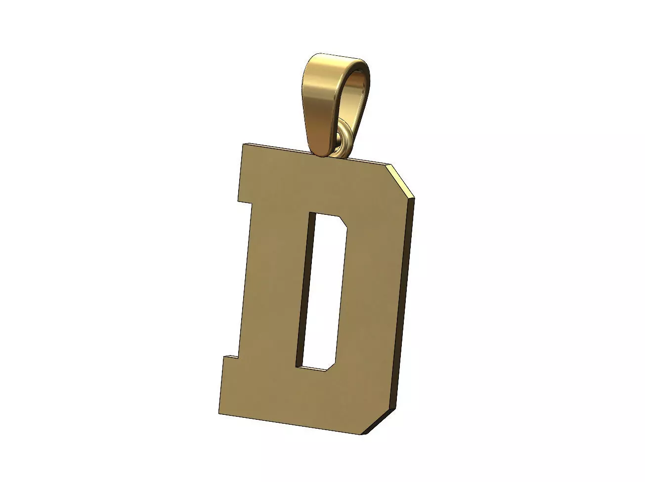 D varsity letter sports letterman jersey pendant charm 3D print model