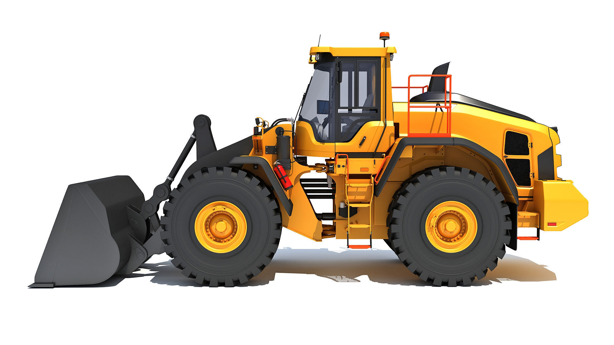Wheel Loader Construction Machinery 3D model_1