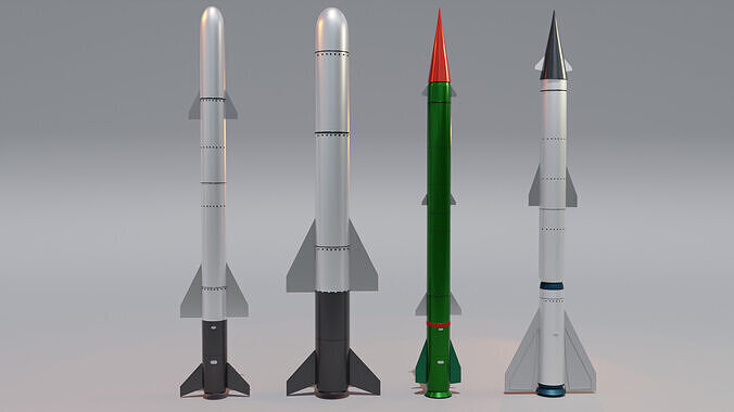 Missile Free low-poly 3D model