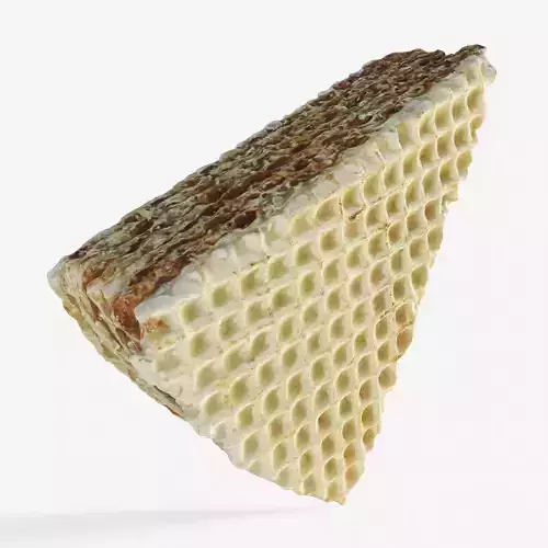  3D Scan Chocolate Wafer Slice Layered Waffle cake