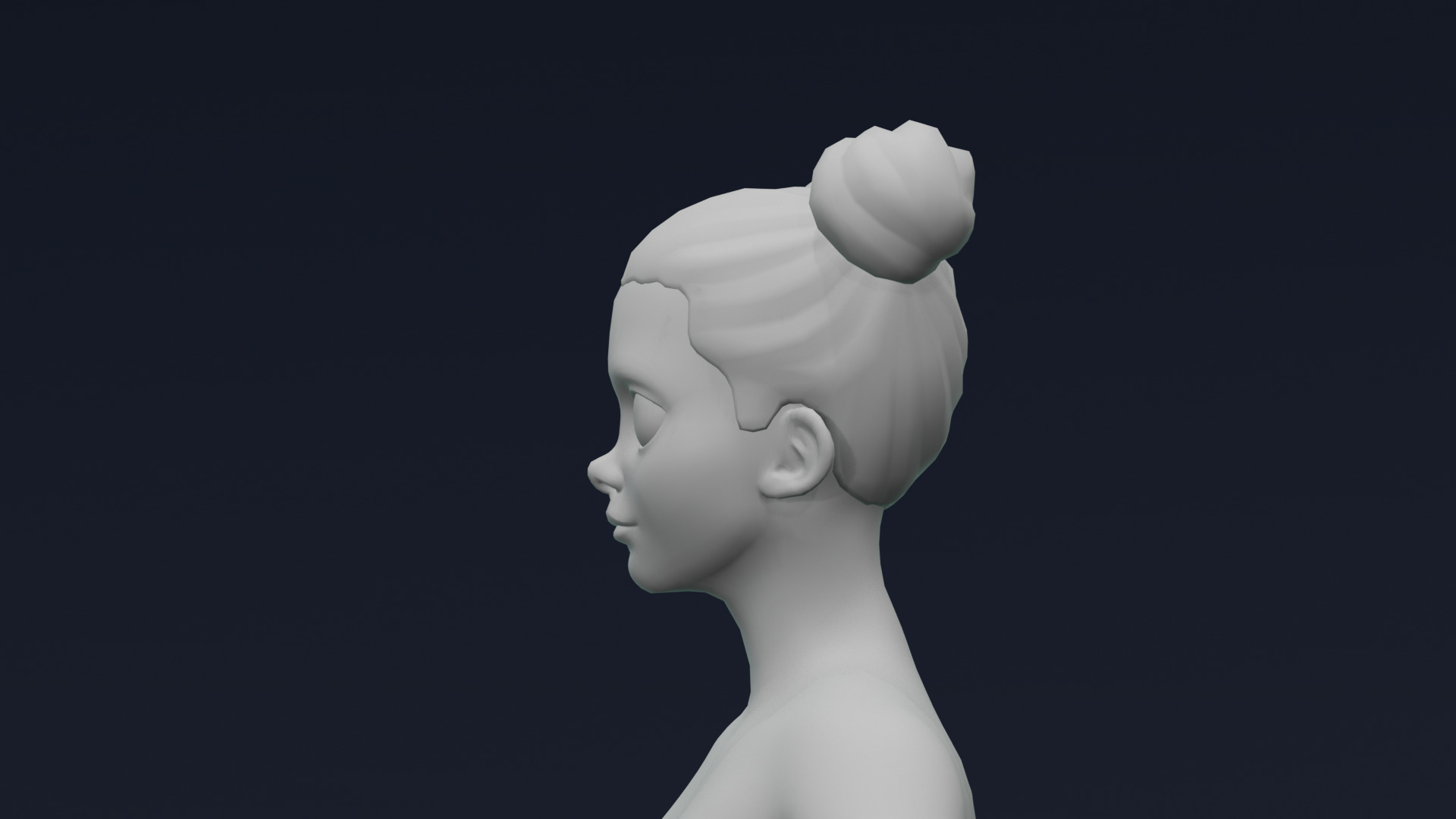 Stylized Girl Body Base Mesh Rigged with IK FK Switch Low-poly 3D model_9