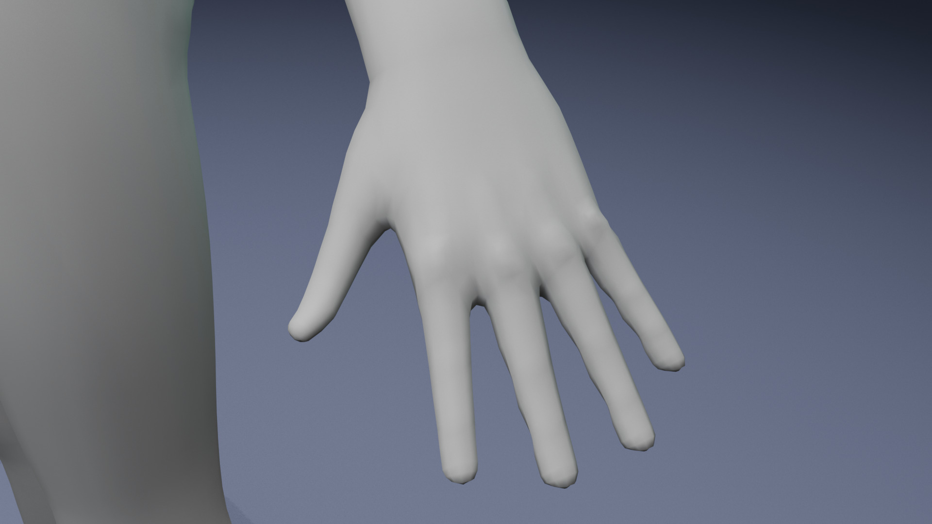 Stylized Girl Body Base Mesh Rigged with IK FK Switch Low-poly 3D model_13