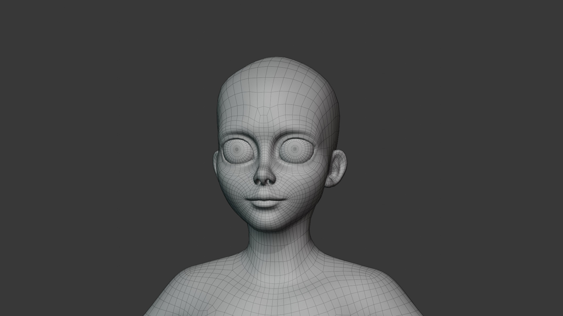 Stylized Girl Body Base Mesh Rigged with IK FK Switch Low-poly 3D model_18