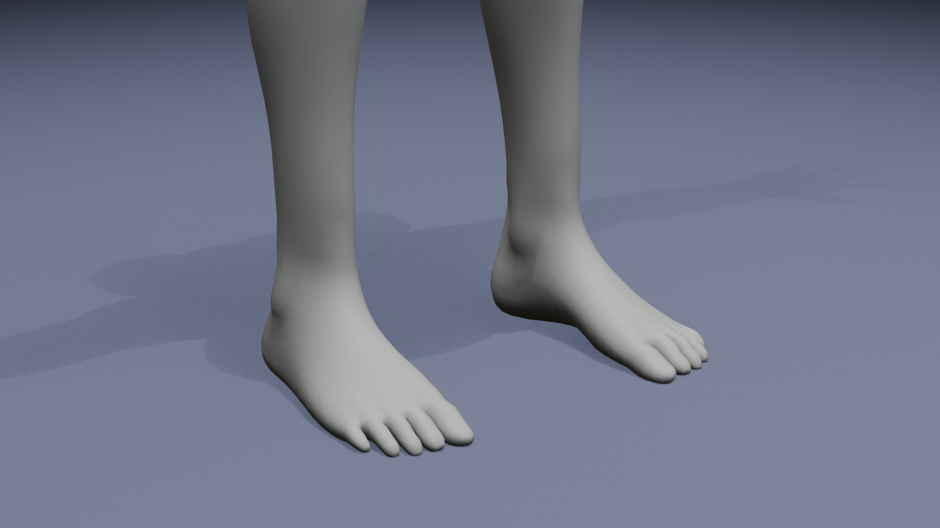 Stylized Girl Body Base Mesh Rigged with IK FK Switch Low-poly 3D model_12