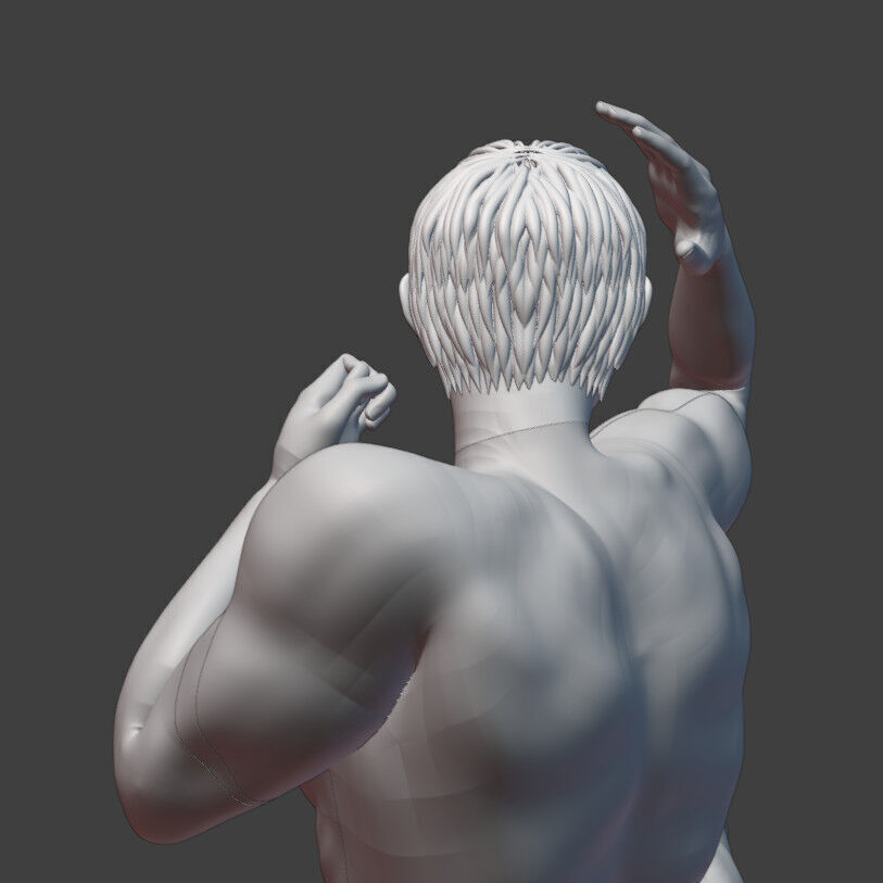 Realistic Muay Thai Fighter in a Boxing Ring Base print ready 3D print model_11