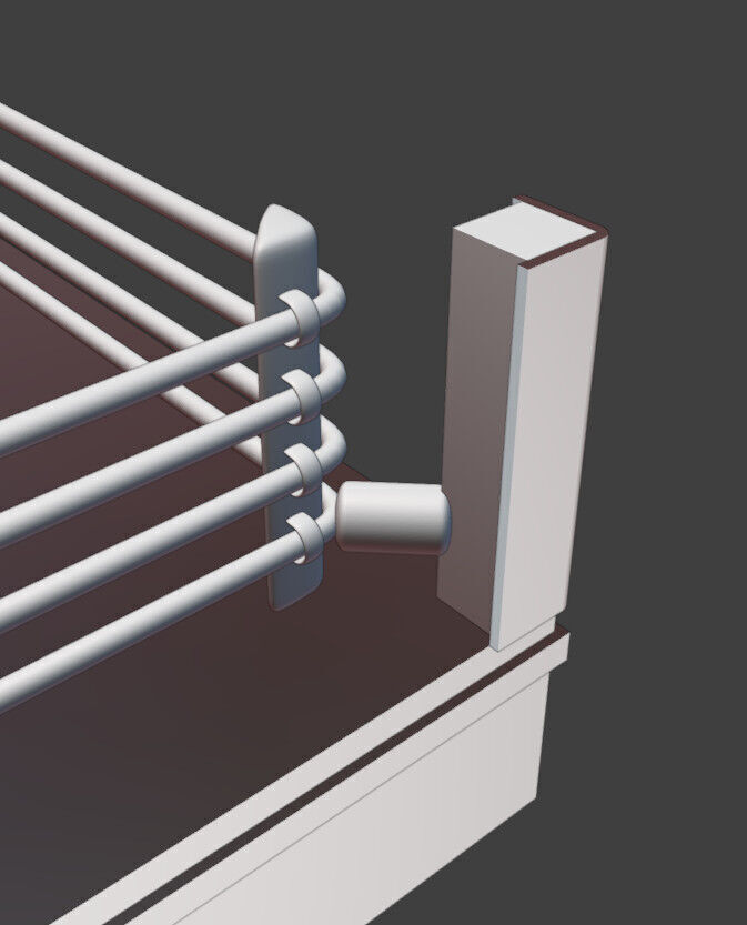 Realistic Muay Thai Fighter in a Boxing Ring Base print ready 3D print model_13