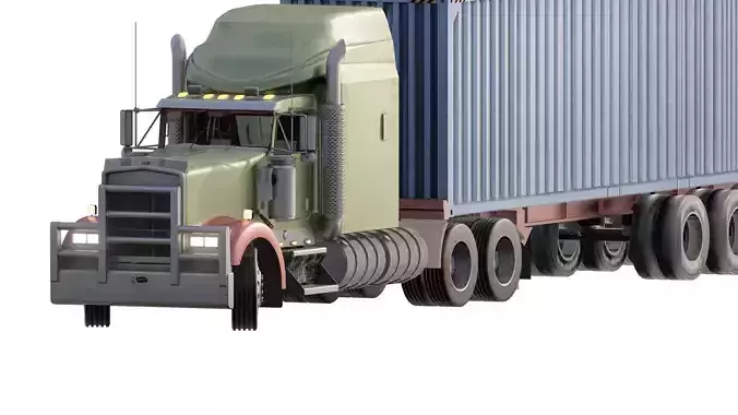 AMERICAN TRUCK WITH TRAILER