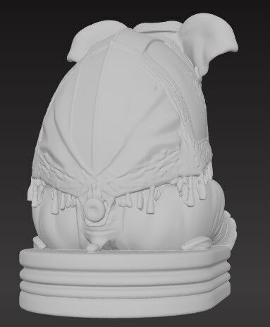 Victorian Style Elephant Sculpture 3D Model STL FBX OBJ GLB 3D print model_4
