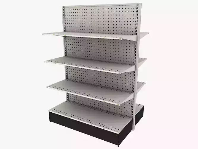 Store Shelf Low-poly 3D model