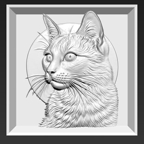 Cat Head A51 3D print model