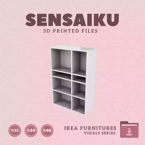VIHALS Shelf Unit 55 In Height for Dollhouse - IKEA - 3D Print 3D print model